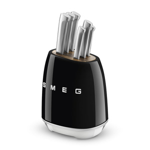 Smeg Retro Standlı Bıçak Seti Siyah Kbsf02bl