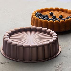 Emsan Mira 22 cm Tart Kalıbı Golden Pink görseli 1