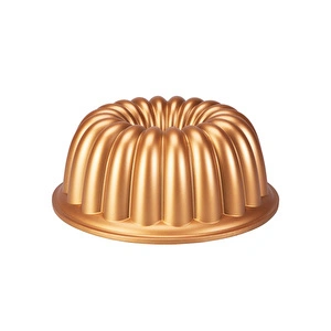Emsan Arya Döküm Kek Kalıbı Gold 24 cm görseli 2