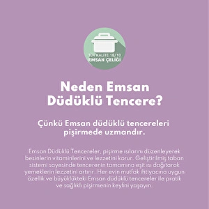 Emsan Burcu Paslanmaz Çelik Düdüklü Tencere 4 Lt görseli 4