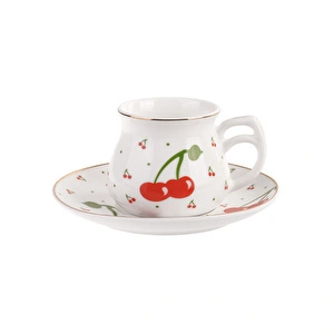 Emsan Küpeli 6 Kişilik Kahve Fincanı Takımı 80 ml görseli 5