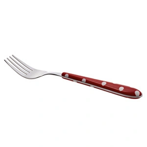 Emsan Nostalji Puantiyeli Yemek Çatalı Kırmızı görseli 2