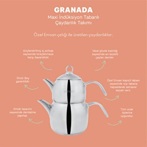 Emsan Granada Maxi Çaydanlık Takımı 1.1 - 2.1 Lt görseli 3