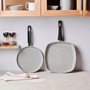 Emsan Premium Granit Grey Krep Grill Seti görseli 2