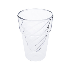 Emsan Globe Çift Cidarlı Külah Form Cam Bardak 250 ml görseli 4