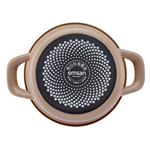 Emsan Rustik Midi 4 Parça Tencere Seti Bej 12 cm görseli 9