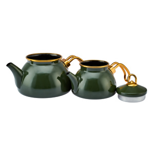 Emsan Artisan Mini Emaye Çaydanlık Yeşil görseli 5
