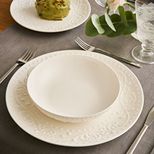 İstanbul Porselen Mahra 18 Parça 6 Kişilik Yemek Takımı