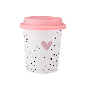 Emsan Amore Silikon Kapaklı Mug 300 ml Pembe görseli 6