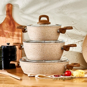 Emsan Royal Natural 7 Parça Tencere Seti görseli 4