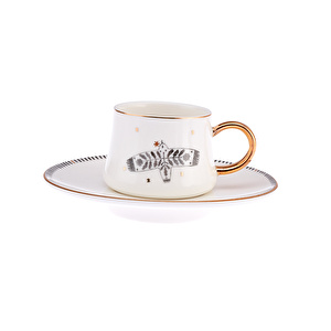 Emsan Artisan Bird New Bone 2 Kişilik Kahve Fincan Takımı 90 ml görseli 3