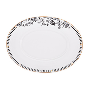 Emsan Artisan Fine Bone Kayık Tabak 33 cm görseli 2