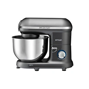 Emsan Bella Gusto Comfort Kıyma Çekme Aparatlı Hamur Yoğurma Makinesi Gri 1300W 5,5L görseli 16