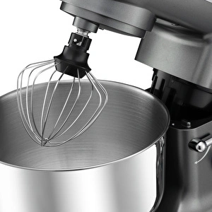 Emsan Bella Gusto Comfort Kıyma Çekme Aparatlı Hamur Yoğurma Makinesi Gri 1300W 5,5L görseli 7