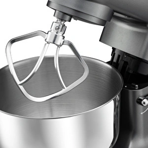 Emsan Bella Gusto Comfort Kıyma Çekme Aparatlı Hamur Yoğurma Makinesi Gri 1300W 5,5L görseli 8
