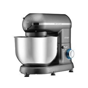 Emsan Bella Gusto Comfort Kıyma Çekme Aparatlı Hamur Yoğurma Makinesi Gri 1300W 5,5L görseli 6