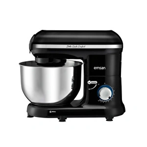 Emsan Bella Gusto Comfort Kıyma Çekme Aparatlı Hamur Yoğurma Makinesi Siyah 1300W 5,5L görseli 16