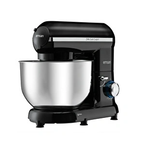 Emsan Bella Gusto Comfort Kıyma Çekme Aparatlı Hamur Yoğurma Makinesi Siyah 1300W 5,5L görseli 6