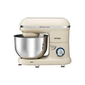 Emsan Bella Gusto Comfort Kıyma Çekme Aparatlı Hamur Yoğurma Makinesi  Krem 1300W 5,5L görseli 16