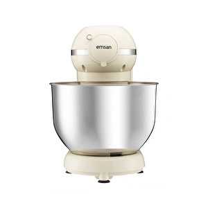 Emsan Bella Gusto Comfort Kıyma Çekme Aparatlı Hamur Yoğurma Makinesi  Krem 1300W 5,5L görseli 6
