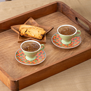 Emsan Retro 2 Kişilik New Bone Kahve Fincan Takımı 80 ml görseli 2