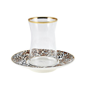 Karaca Leopard 6 Kişilik Çay Seti görseli 1