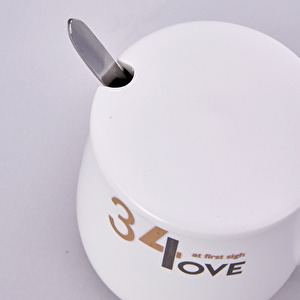 Karaca Beyaz Küçük Kahve Mug Kupa görseli 2