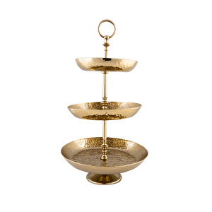 Karaca Casa 3 Katlı 48 cm Gold İkramlık görseli 1