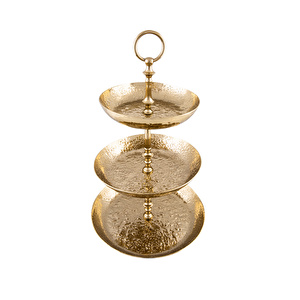 Karaca Casa 3 Katlı 48 cm Gold İkramlık görseli 2