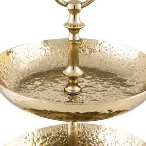 Karaca Casa 3 Katlı 48 cm Gold İkramlık görseli 3