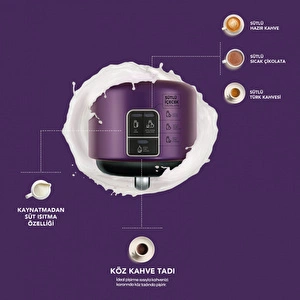 Karaca Hatır Mod Közde ve Sütlü Türk Kahvesi Makinesi Grape Purple görseli 2