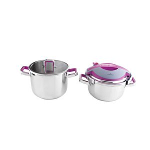 Karaca Orbit İndüksiyon Tabanlı Düdüklü Tencere Seti 4+6 Lt Violet görseli 6