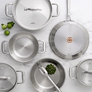 Karaca Tottori 3Ply PowerSteel Pro 316+ Çelik 316 Çelik Tava 28 cm 2 görseli 7