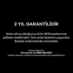 Karaca Uranüs Çelik Tencere 22x11 cm görseli 2