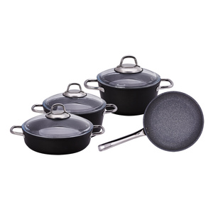 Karaca Black Steel Bio Granit 7 Parça Tencere Seti görseli 1