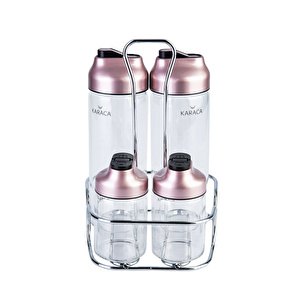 Karaca Dimple Rosegold 5 Parça Cam Salata Seti görseli 2