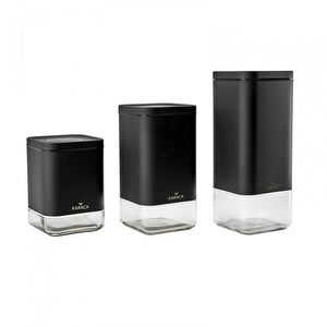 Karaca Avangart Black Gold Kavanoz Seti 3 Parça S/M/L görseli 5