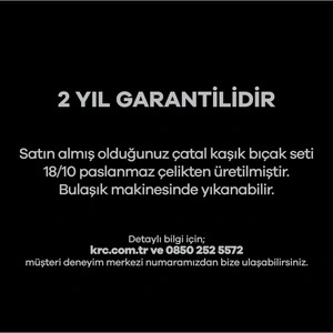 Karaca Flow 84 Parça 12 Kişilik Çatal Kaşık Bıçak Takımı Elegance Kutulu görseli 21