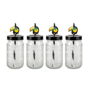 Karaca Toucan 4lü Çay Fincanı Seti Standlı Set görseli 5
