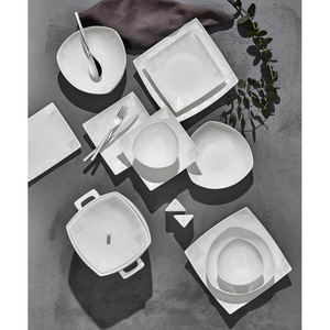 Karaca Fine Bone New Damla 60 Parça 12 Kişilik Kare Yemek Takımı görseli 1