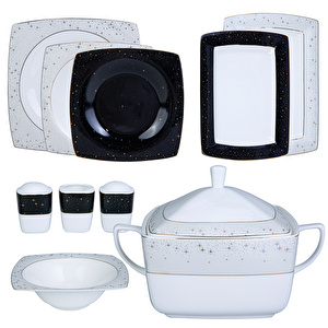 Karaca Fine Pearl Antares 62 Parça 12 Kişilik İnci Yemek Takımı Kare görseli 4