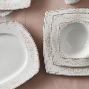 Karaca Adelya Fine Cream 60 Parça 12 Kişilik Yemek Takımı görseli 3