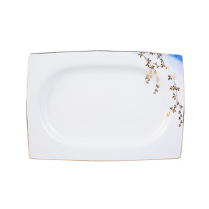 Karaca Fine Bone Blue Blush 60 Parça 12 Kişilik Yemek Takımı Kare görseli 4