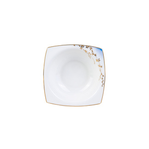 Karaca Fine Bone Blue Blush 60 Parça 12 Kişilik Yemek Takımı Kare görseli 7