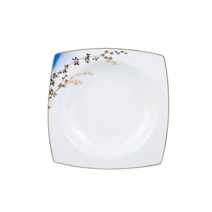 Karaca Fine Bone Blue Blush 60 Parça 12 Kişilik Yemek Takımı Kare görseli 10