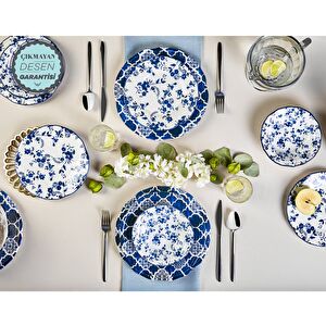 Karaca Deep Blue 24 Parça 6 Kişilik Yemek Takımı görseli 1