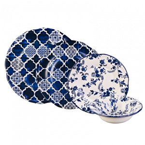 Karaca Deep Blue 24 Parça 6 Kişilik Yemek Takımı görseli 4