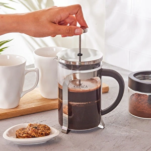 Karaca Coffee Bean Borosilikat Cam French Press 800 Ml Metalik görseli 2