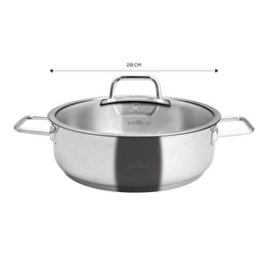 Karaca Galaxy Çelik Pilav/Karnıyarık Tencere 28 cm 4,5 Lt görseli 3