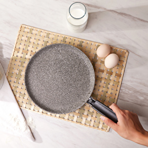 Karaca Dark Silver Biogranit Gözleme ve Krep Tava 24 cm görseli 3